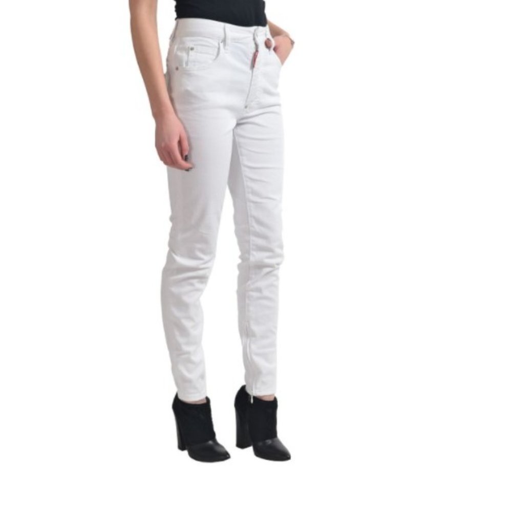 Dsquared2 White Twiggy Women's High Waist Skinny Jeans - Size 40 / 4 US